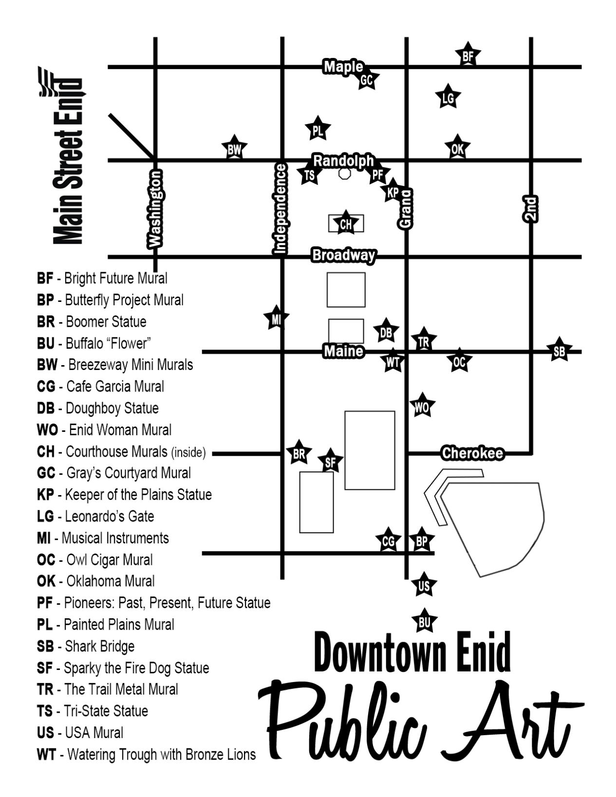 downtown art map